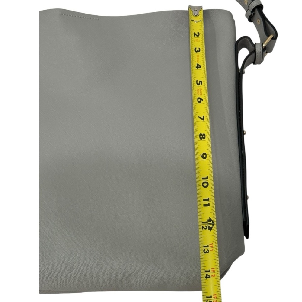 Source Unknown Gray Shoulder Bag With Tassel Euc - image 3